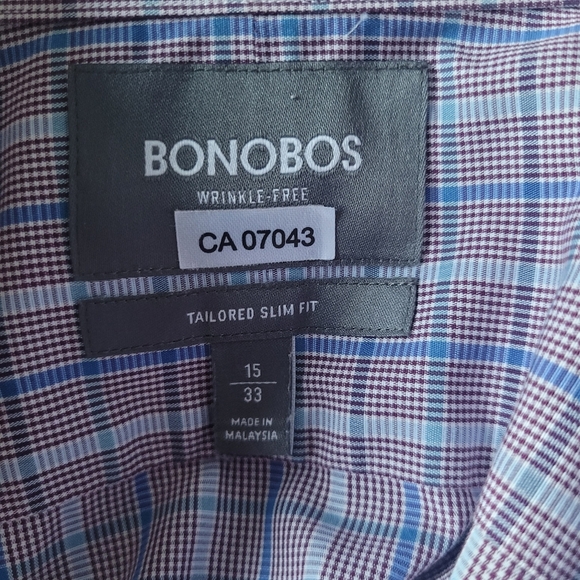 Bonobos Blue and Red Checkered Shirt - Picture 3 of 5